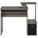 image 8 of HOMCOM Computer Desk with Sliding Keyboard Tray Storage Drawer Shelf Grey