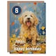 image 1 of Dog Lover Puppy Cake Kids Age 8 Year Old Dog Child Kids 8th Birthday Card