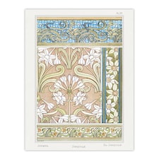 Daffodil Art Nouveau Vintage Floral Wall Art Print Verneuil 18x24"