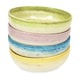 image 4 of Verano Spanish Ceramics Pastel Beach Shallow Bowl Set of 4 - 14cm Mixed Colours | Multi | 4