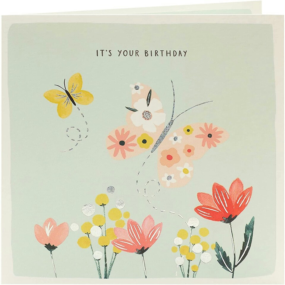 image 1 of Cute Flower Design Birthday Card
