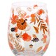 image 3 of Something Different Autumn Leaves And Pumpkins Stemless Wine Glass - Orange/Red - One Size