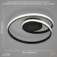 image 5 of Modern Single Loop Strip Flush LED Powered Ceiling Light Fitting in Black Sand | Black | Black | 1