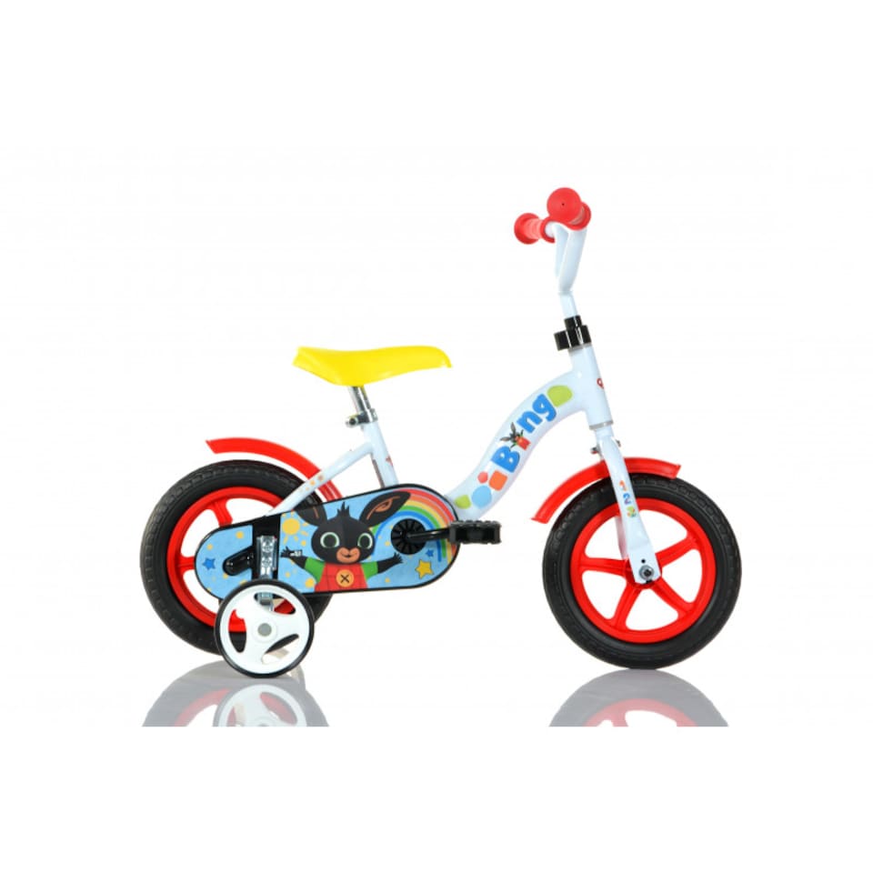 Dino Bing 10in Kids Bike - White