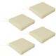 image 9 of Outsunny Set of 4 Outdoor Seat Cushion with Ties, for Patio Furniture, Beige 