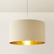image 4 of ValueLights Extra Large Beige And Gold Ceiling Pendant Light Shade
