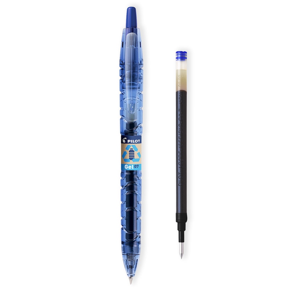 image 1 of Pilot B2P Gel Rollerball Pen and Refills 0.7mm Blue Ink