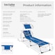 image 6 of Sun Lounger Lorella - padded, foldable, with aluminium frame | Blue | blue | 1
