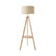 image 8 of ValueLights Morrigan Natural Shade Wood Tripod Floor Lamp | Cream