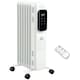 image 1 of HOMCOM 1500W Oil Filled Radiator Heater w/ 3 Heat Settings Remote Control White