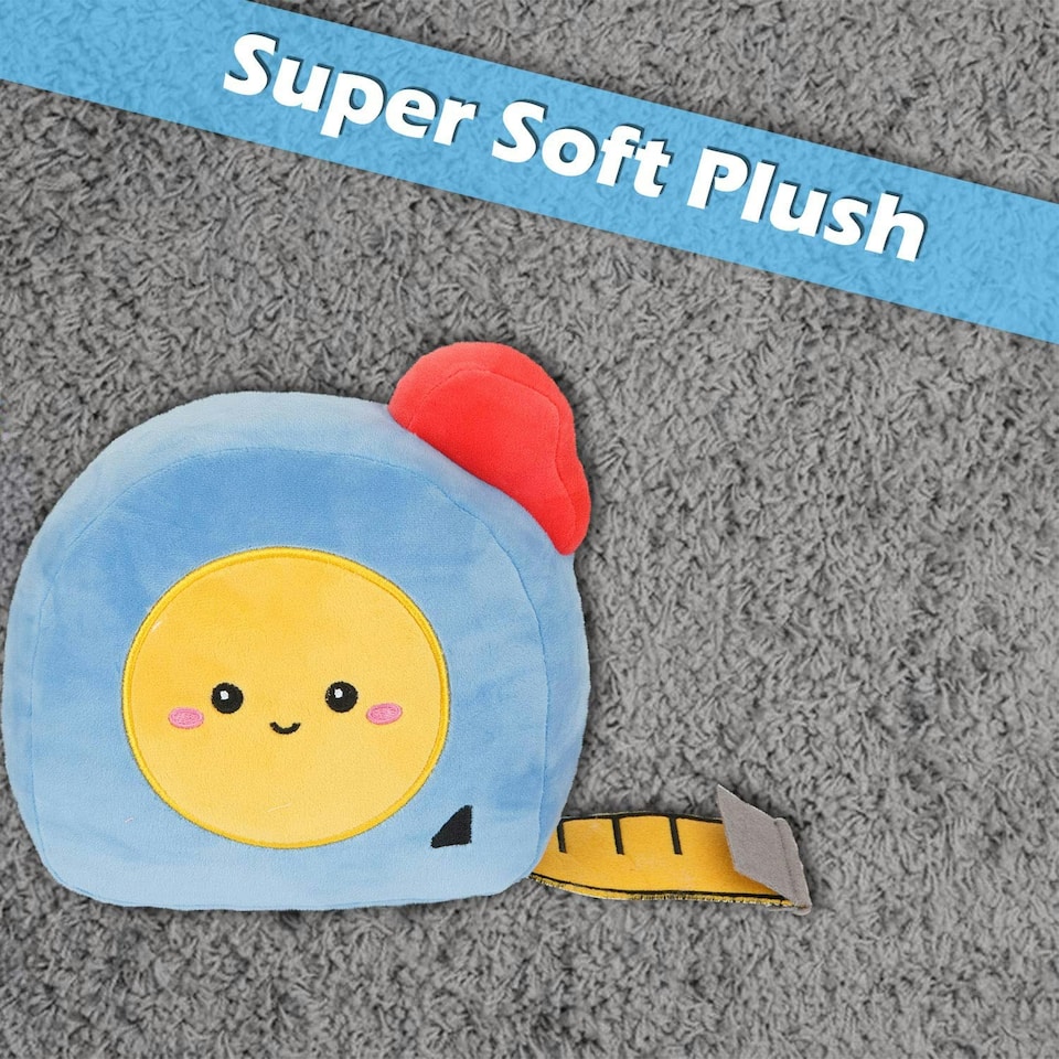 image 1 of Tape Measure Soft Toy Cute Plushie Huggable Cuddly Stuffed Toy 27cm Yellow