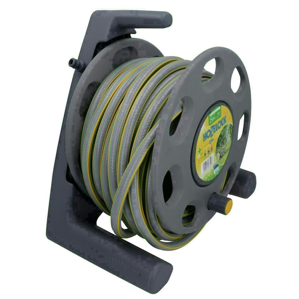 image 1 of Hozelock Compact Open Reel 15m Garden Hose Pipe Watering Cleaning Yard