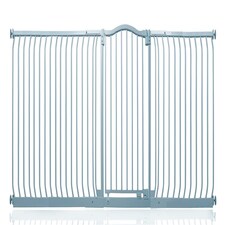 Safetots Curved Top Safety Gate, 234cm - 243cm, Matt Grey, Pressure Fit Stair Gate, Baby Gate for Doors Hallways and Spaces, Safety Barrier, Easy Installation