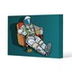 image 1 of loneliness in space. Pop art retro (Canvas Print) 114 x 77 x 4cm