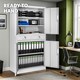 image 8 of Filing Cabinet Cosmo - 2 drawers, 5 adjustable shelves, 180 x 80 x 40 cm Grey | Light Grey