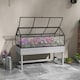 image 2 of Outsunny Raised Garden Bed with Polycarbonate Panel and Top Vent