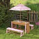 image 2 of AIYAPLAY Kids Picnic Table, Wooden Children Garden Table and Bench Set, Pink | Pink
