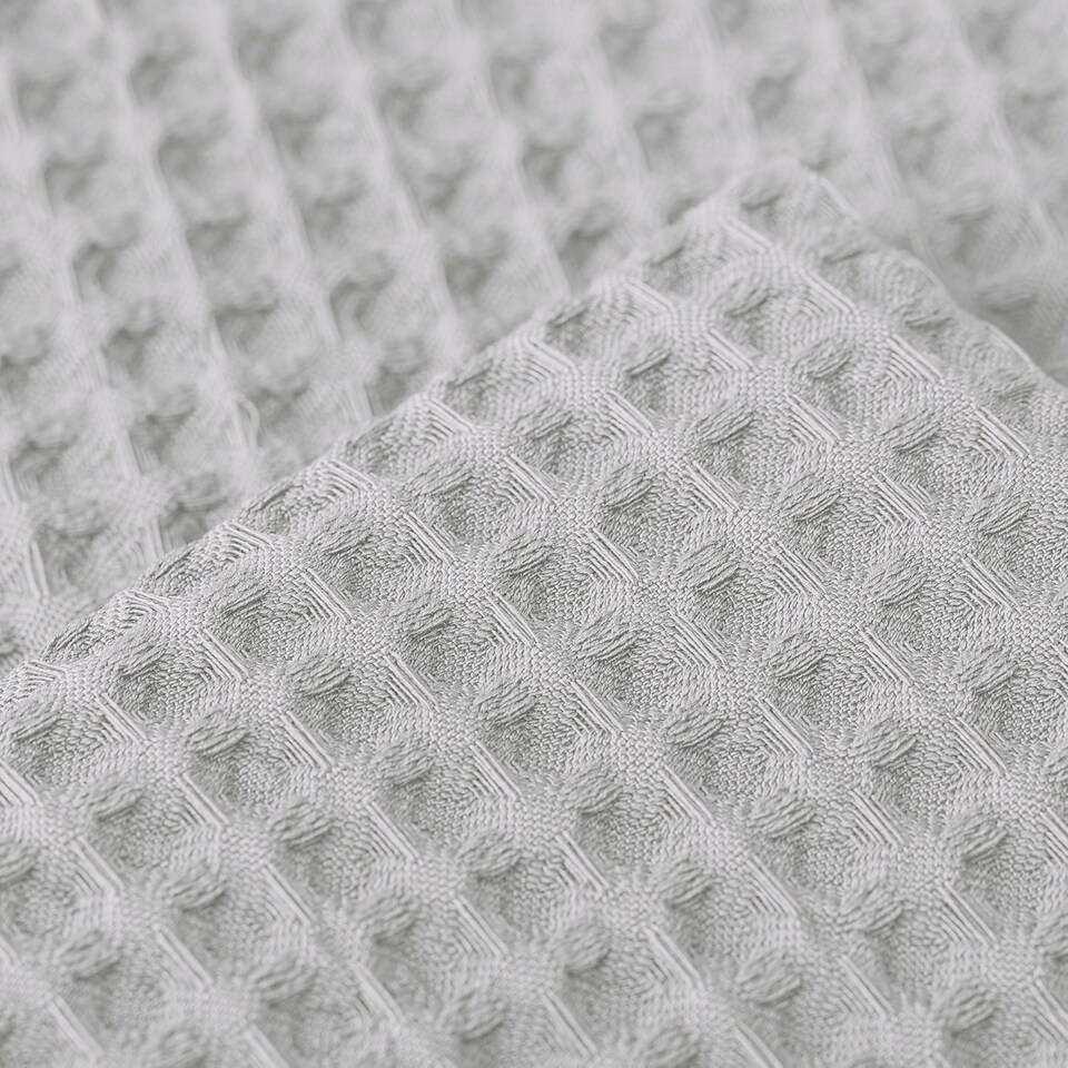 image 1 of Two Pack Waffle Cushion Covers 65 x 65cm - 100% Cotton Silver | Dove Grey