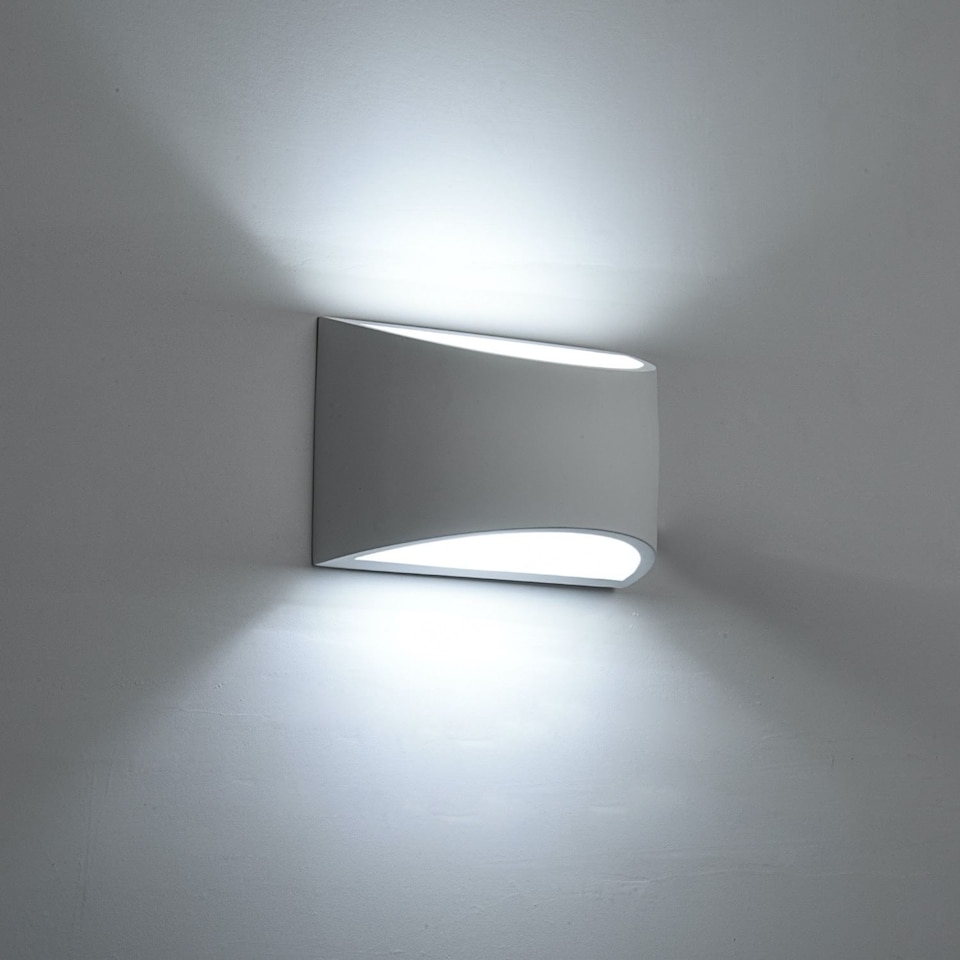 image 1 of Marmo - White G9 Plaster Wall Light | White | 1
