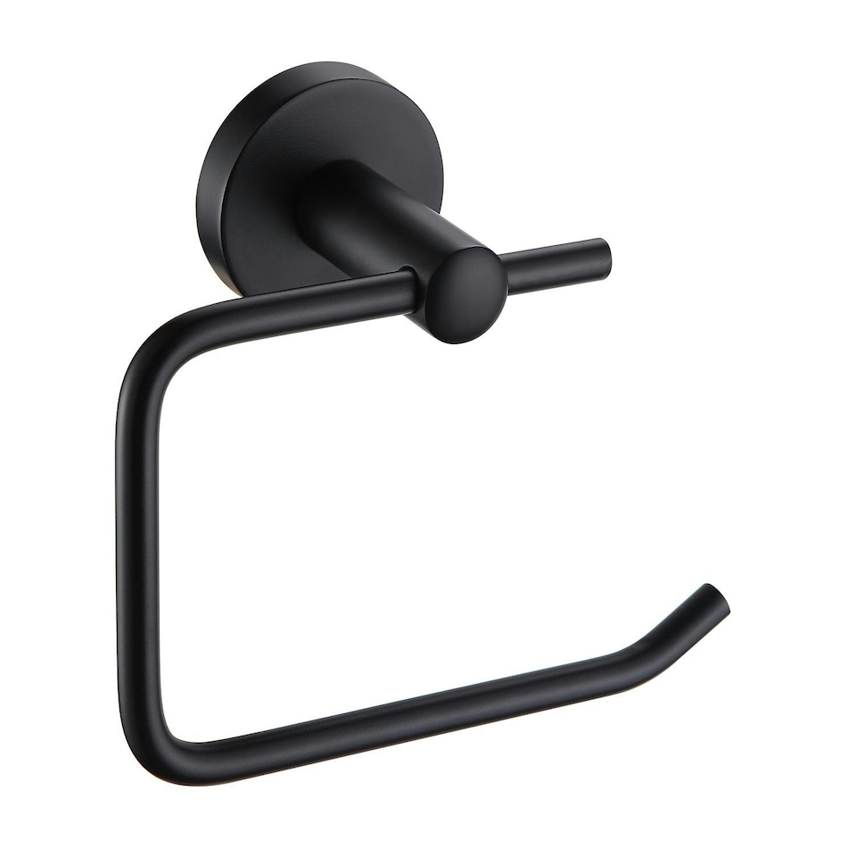 image 1 of Showerdrape Modernity Black Stainless Steel Wall Mounted 7 Piece Bathroom Accessory Set