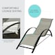 image 3 of Outsunny 3 Pieces Lounge Chair Set Garden Sunbathing Chair w/ Table Grey