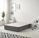 image 2 of Astoria Divan Bed Base with 30 Inch Diamonte Button Headboard Tweed Fabric | Grey | Charcoal | Small Double