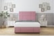image 1 of Sloomy Lisbon Pink Plush Divan Bed With Mattress No Drawers With 54" Floor Standing Headboard & 12" Matching Footboard 6' Super King | Pink | Pink | Super King | 1