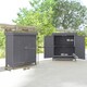 image 7 of Outsunny Wooden Garden Shed Double Door Tool Storage House, 74x43x88cm, Grey