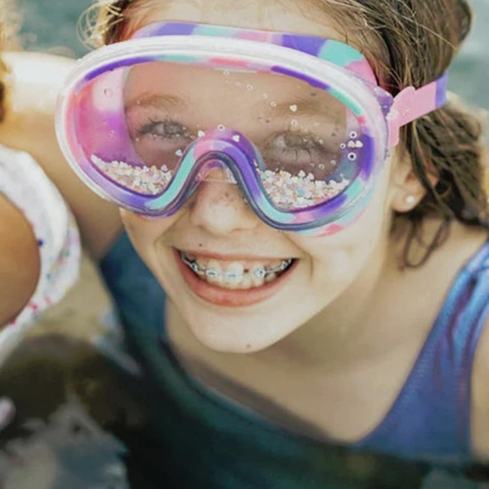 image 1 of Bling2O Sandy Toes Purple Beach Life Junior Swim Mask