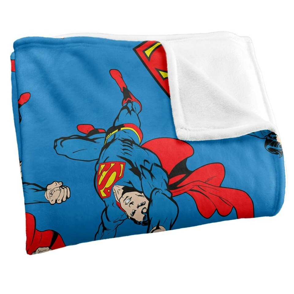 image 1 of Superman All-Over Print Blanket - Multicoloured - One Size