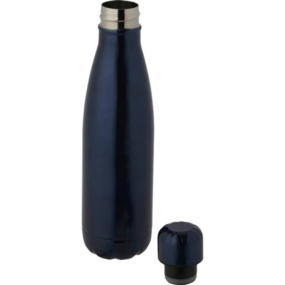 image 1 of Cove Recycled Stainless Steel 500ml Insulated Water Bottle - Navy - One Size