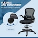 image 8 of Vinsetto Draughtsman Chair Mesh Chair w/ Adjustable Footrest Ring, Black