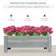 image 8 of Outsunny Wooden Garden Raised Bed Planter Grow Containers Pot, 100x36.5x36cm Grey