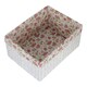 image 2 of Large Paper Rope Rectangular Storage Basket with Garden Rose Cotton Lining | Multi | Garden Rose | L