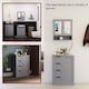 image 7 of Bath Vida Priano 4 Drawer 1 Door Freestanding Bathroom Storage Cabinet, Grey