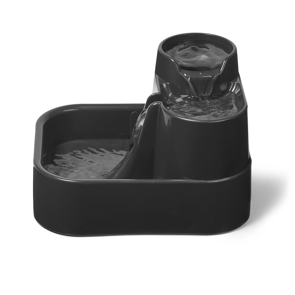 image 1 of Cat Mate Three-level Cat & Small Dog Pet Water Drinking Fountain Dark Grey (335G) | Grey