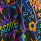 image 2 of OHS Comic Football Flannel Fleece Throw Blanket Soft Bedspread | Black | One Size