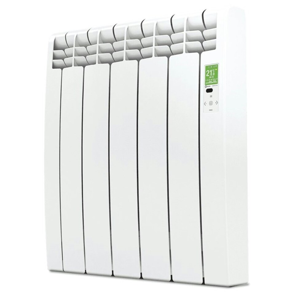 image 1 of 510mm (W) x 585mm (H) - White Wi-Fi Electric Oil Filled Radiator (Barcelona) - 550 Watts - Depth 97mm - Heats Up To 5m²
