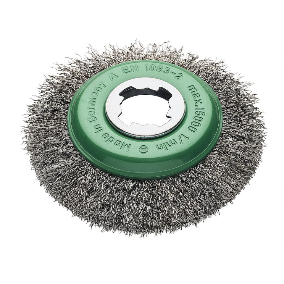 Lessmann X-lock Non-spark Bevel Brushes | Multi | Multi Colour | Crimp Stainless Steel, 115mm | 1
