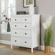image 2 of Chest Of Drawers White Clothing Organiser MDF Flat Pack Compact Design White | 5 Drawers