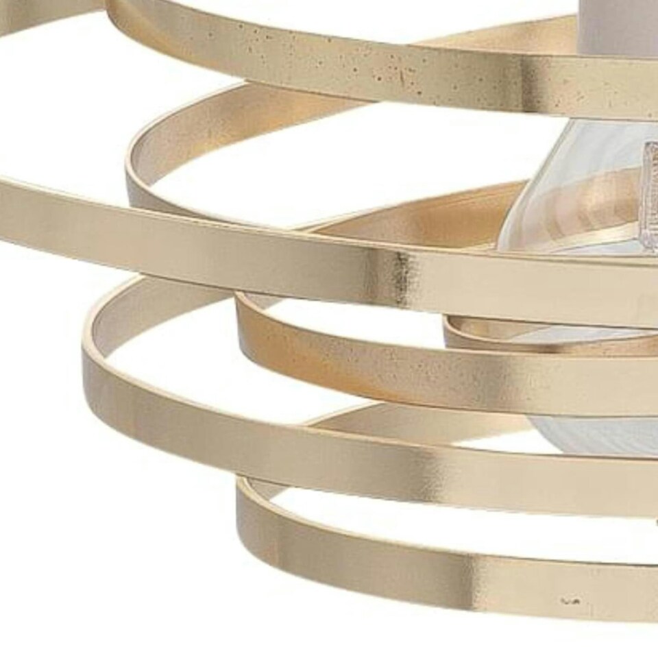 image 1 of First Choice Lighting Gold Metal Swirl Easy Fit Light Shade Gold