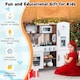 image 5 of COSTWAY Toddler Kitchen Playset Wooden Kids Kitchen With  Lights & Sounds