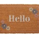image 3 of Something Different Floral Hello Door Mat - Natural - One Size Cream | One Size