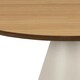 image 4 of Soli Low Round Coffee Table in Oak/Grey 65x43cm