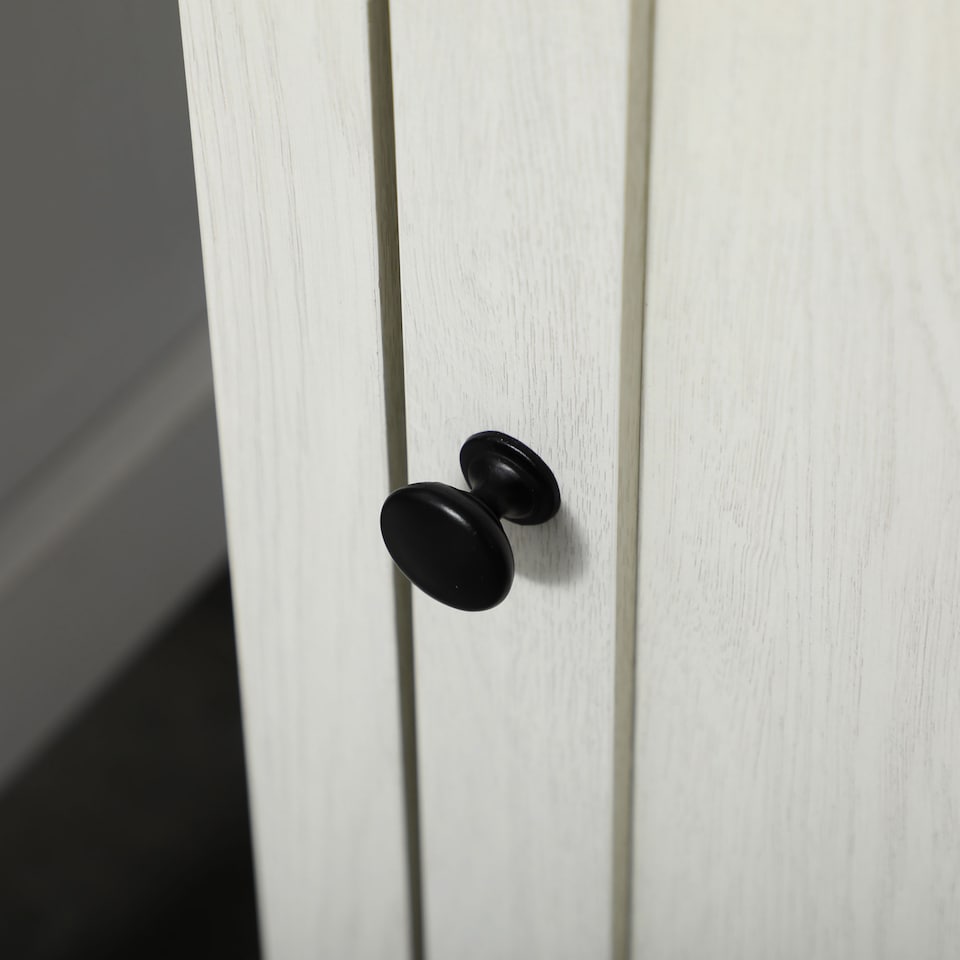 image 1 of kleankin Tall Bathroom Floor Cabinet, Free Standing Storage Cupboard with Door and Adjustable Shelves for Kitchen, Living Room, White