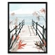 image 1 of Beach Trail Soft Pastel Red Boho Floral Black Framed Wall Art Print A4