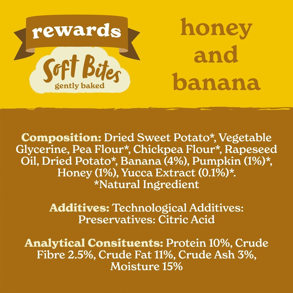 image 1 of Rewards Honey & Banana Dog Training Treats (8x90g)