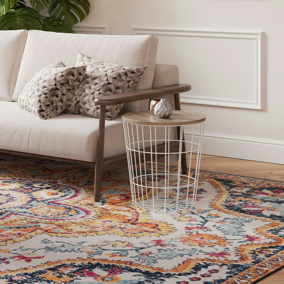 image 1 of KUKOON Bright Multicolour Traditional Medallion Living Area Rug 120cm x 170cm | Multi