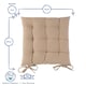 image 3 of Harbour Housewares Square Garden Chair Seat Cushions - Natural - Pack of 6 Cream