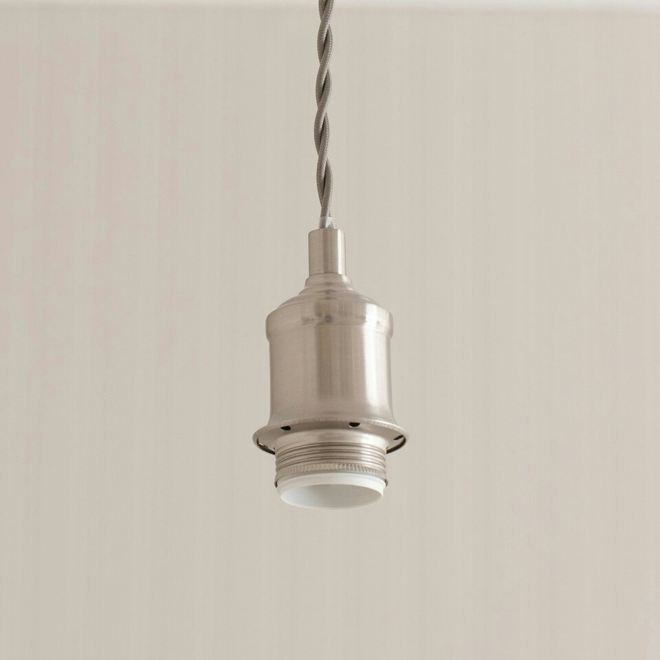 image 1 of ValueLights Shaw Cluster Drop 3 Way Brushed Chrome Adjustable Pendant Ceiling Light Chrome